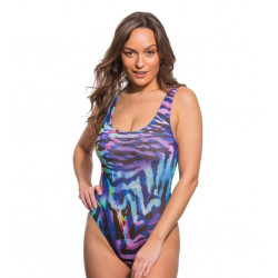 AURORA цельный купальник с глубоким круглым вырезом пропускающий загар  Kiniki